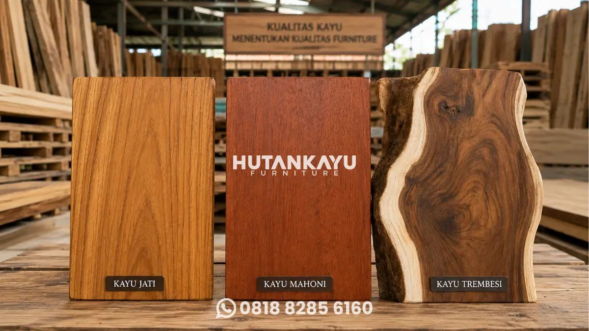 Perbedaan Jenis Kayu jati mahoni dan trembesi untuk furniture