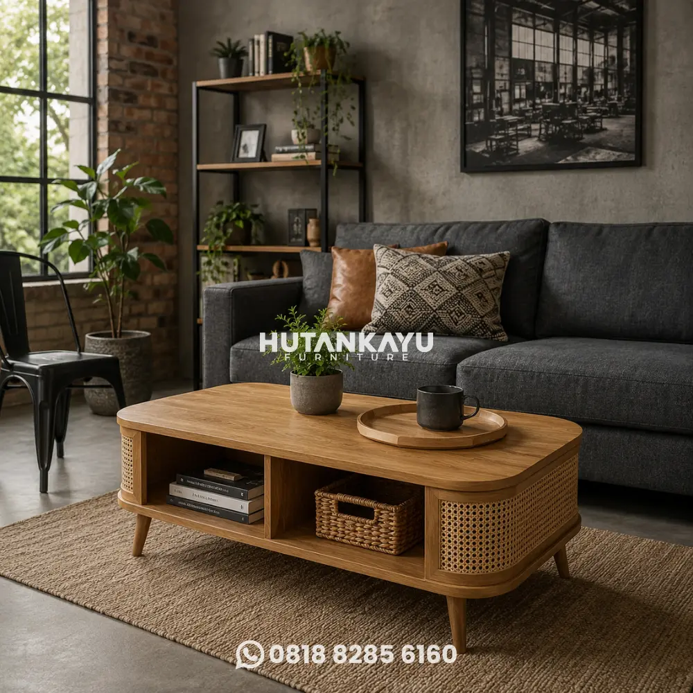 meja tamu kayu